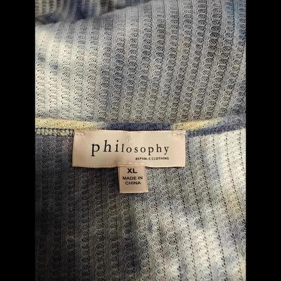 Philosophy Waffle Weave Tie Dyed Tunic NWOT - Picture 4 of 5